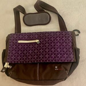 Sherpani never used crossbody bag, purple, 9 x 11, yoga or diaper holder as well